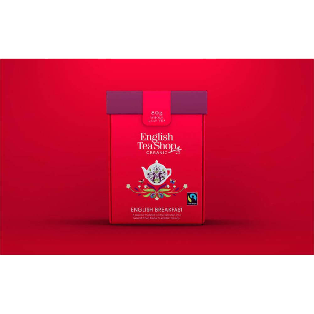 English Tea Shop Organic Fairtrade English Breakfast Whole Leaf Tea 80g